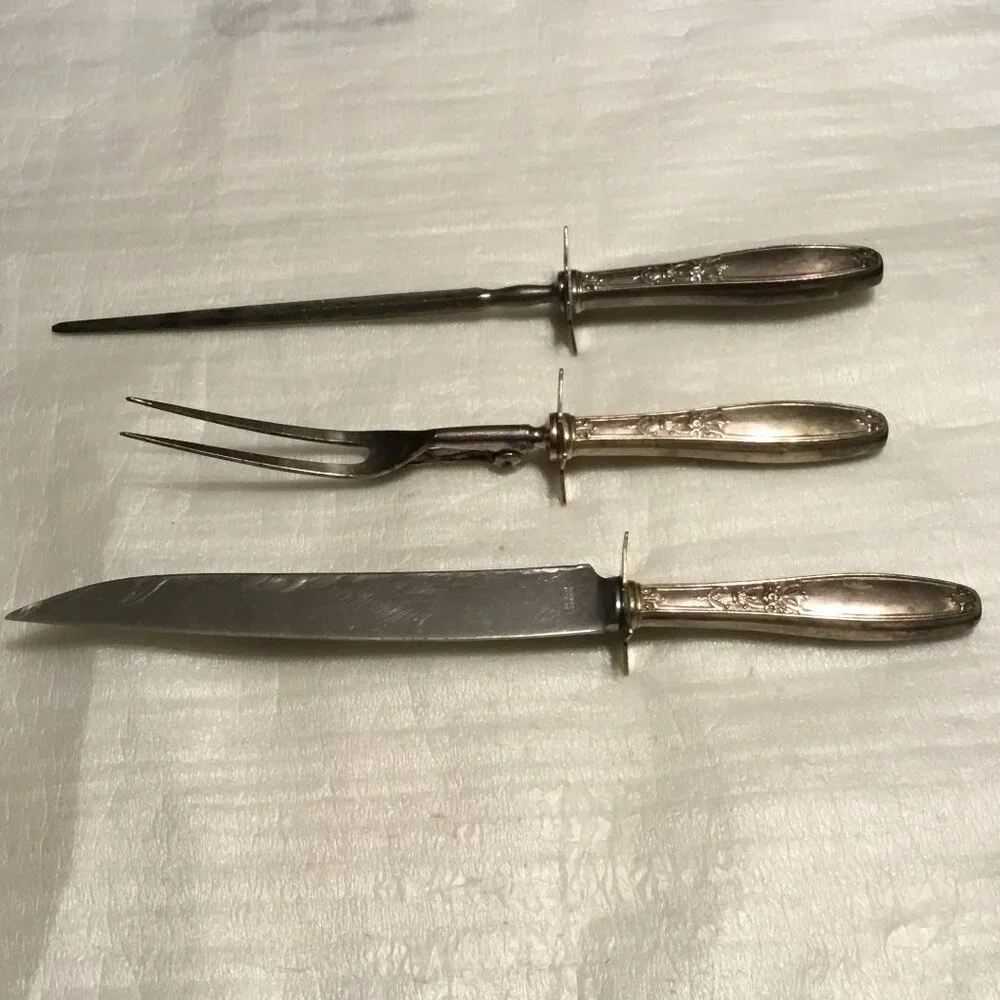 Antique 1919 International Silver Co. - William Rogers Ambassador carving set